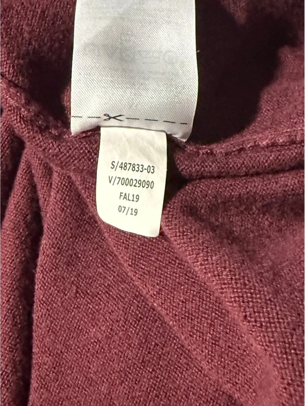 Banana republic size extra large burgundy v neck pullover sweater jumper